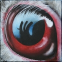 Augenblick eines Hasen; Acryl auf Leinwand;
30 x 30 cm